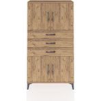 Arges Dolap 3 Raflı 3 Çekmeceli 4 Kapaklı 88X30X163 Çam-Çam - Atlas Çam