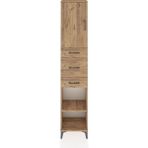 Arges Dolap 3 Raflı 3 Çekmeceli Tek Kapaklı 44X30X221 Çam-Çam - Atlas Çam