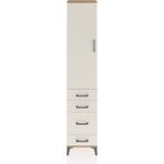 Arges Dolap 3 Raflı 4 Çekmeceli Tek Kapaklı 44X30X221 Çam-Aytaşı - Atlas Çam