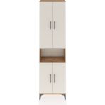 Arges Dolap 3 Raflı 4 Kapaklı Tek Askılı 60X30X221 Çam-Aytaşı - Atlas Çam