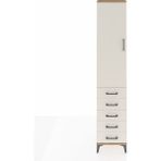 Arges Dolap 3 Raflı 5 Çekmeceli Tek Kapaklı 44X30X221 Çam-Aytaşı - Atlas Çam