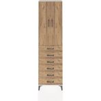 Arges Dolap 3 Raflı 6 Çekmeceli 2 Kapaklı 60X30X221 Aytaşı-Çam - Krem