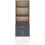 Arges Dolap 3 Raflı Tek Çekmeceli 2 Kapaklı 60X30X163 Çam-Antrasit - Atlas Çam