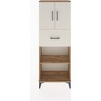 Arges Dolap 3 Raflı Tek Çekmeceli 2 Kapaklı 60X30X163 Çam-Aytaşı - Atlas Çam