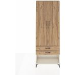 Arges Dolap 4 Raflı 2 Çekmeceli 2 Kapaklı 88X30X243 Aytaşı-Çam - Krem