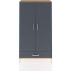 Arges Dolap 4 Raflı Tek Çekmeceli 2 Kapaklı 88X30X163 Çam-Antrasit - Atlas Çam