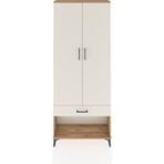 Arges Dolap 4 Raflı Tek Çekmeceli 2 Kapaklı 88X30X221 Çam-Aytaşı - Atlas Çam