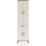 Arges Dolap 4 Raflı Tek Çekmeceli 4 Kapaklı 60X30X221 Çam-Aytaşı - Atlas Çam