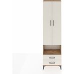 Arges Dolap 5 Raflı 2 Çekmeceli 2 Kapaklı 60X30X221 Çam-Aytaşı - Atlas Çam