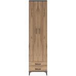 Arges Dolap 5 Raflı 2 Çekmeceli 2 Kapaklı 60X30X243 Antrasit-Çam