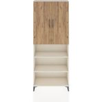 Arges Dolap 5 Raflı 2 Kapaklı 88X30X221 Aytaşı-Çam - Krem