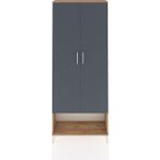 Arges Dolap 5 Raflı 2 Kapaklı 88X30X221 Çam-Antrasit - Atlas Çam