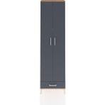 Arges Dolap 5 Raflı Tek Çekmeceli 2 Kapaklı 60X30X221 Çam-Antrasit - Atlas Çam