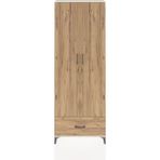 Arges Dolap 5 Raflı Tek Çekmeceli 2 Kapaklı 88X30X243 Aytaşı-Çam - Krem