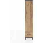 Arges Dolap 5 Raflı Tek Çekmeceli Tek Kapaklı 44X30X221 Antrasit-Çam