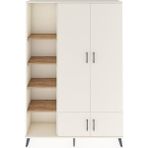 Arges Dolap 6 Raflı 4 Kapaklı Tek Askılı 132X30X195 Aytaşı-Aytaşı/çam - Krem