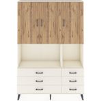 Arges Dolap 6 Raflı 6 Çekmeceli 3 Kapaklı 132X30X195 Aytaşı-Çam/aytaşı - Krem