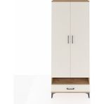 Arges Dolap 6 Raflı Tek Çekmeceli 2 Kapaklı 88X30X221 Çam-Aytaşı - Atlas Çam