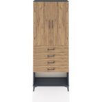 Arges Dolap 88X30X221 Antrasit-Çam