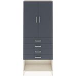 Arges Dolap 88X30X221 Aytaşı-Antrasit - Krem