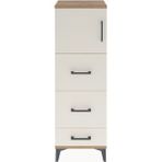 Arges Dolap Tek Raflı 3 Çekmeceli Tek Kapaklı 44X30X134 Çam-Aytaşı - Atlas Çam