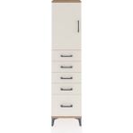 Arges Dolap Tek Raflı 5 Çekmeceli Tek Kapaklı 44X30X182 Çam-Aytaşı - Atlas Çam