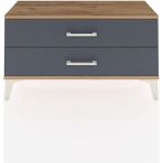 Arges Şifonyer 2 Çekmeceli 88X30X48 Çam-Antrasit - Atlas Çam