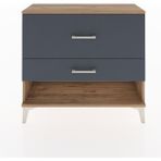Arges Şifonyer 2 Çekmeceli 88X30X80 Çam-Antrasit - Atlas Çam