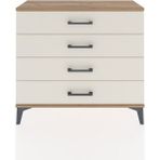 Arges Şifonyer 4 Çekmeceli 88X30X80 Çam-Aytaşı - Atlas Çam