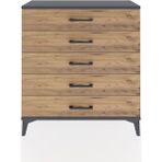 Arges Şifonyer 5 Çekmeceli 88X30X96 Antrasit-Çam