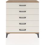 Arges Şifonyer 5 Çekmeceli 88X30X96 Çam-Aytaşı - Atlas Çam
