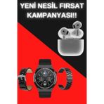 Argesco Mühendislik Akıllı Saat ve Kulaklık Seti Bildirim Görme Arama Cevaplama Anc Özelliği
