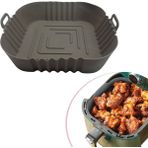 Argesco Mühendislik Argesco® Renkli Isıya Dayanıklı Yıkanılabilir Silikon Fırın ve Airfryer Kare Model Pişirme Matı 20 cm