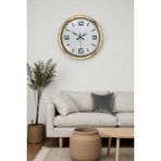 Argesco Mühendislik Gold Lüks 40 cm Metal Modern Duvar Saati