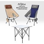 Argeus 2 Adet Katlanır Kamp Sandalyesi ve Alüminyum Masa Seti - Aero Silver - Kum/mavi - . - Renkli