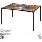Argeus Katlanabilir Mangal Masa - Krom Izgaralı - 100CM*70CM*65CM