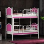 Argimo 90x190 cm Pembe Beyaz İnci Bebek Metal Ranza
