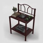 Argimo Bella Retro Ferforje Metal Komodin Bordo - Kırmızı