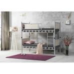 Argimo Elegan Genç Çocuk Odası Metal Ranza - 90 x 190 cm - Gri - Beyaz