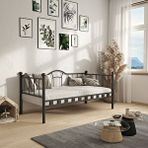 Argimo Kamelya 90x190 CM Sedir Metal Siyah Karyola