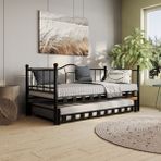 Argimo Kamelya Siyah 90x200 CM Yavrulu Daybed Sedir Karyola