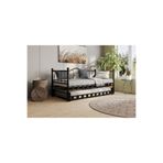 ARGİMO Kamelya Yavrulu Daybed Sedir Karyola Siyah