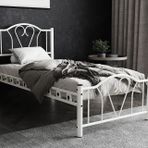 Argimo Orkide Tek Kişilik Ferforje 100x200 cm Tarz Beyaz Metal Karyola