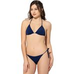 Argisa 5026 Lacivert Düz İpli Bağlı Üçgen Kadın Bikini Takımı
