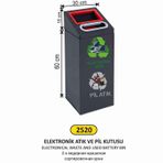 Arı 2520 Metal Boyalı Elektronik Atık ve Pil Kutusu