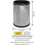 ARI METAL 12 LT ÇÖP KOVASI PASL.AÇIK İÇ KOVALI
