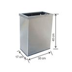 Arı Metal 1226 Duvara Montajlı Çemberli 20 lt Çöp Kovası