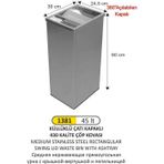 Arı Metal 1381 45 lt Küllüklü Çatı Kapak Çöp Kovası