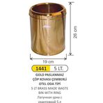 ARI METAL 5 LT ÇEMBERLİ GOLD PASLANMAZ ÇÖP KOVASI