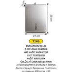 Arı Metal 7146 400'lük Z Katlama Kağıtlık